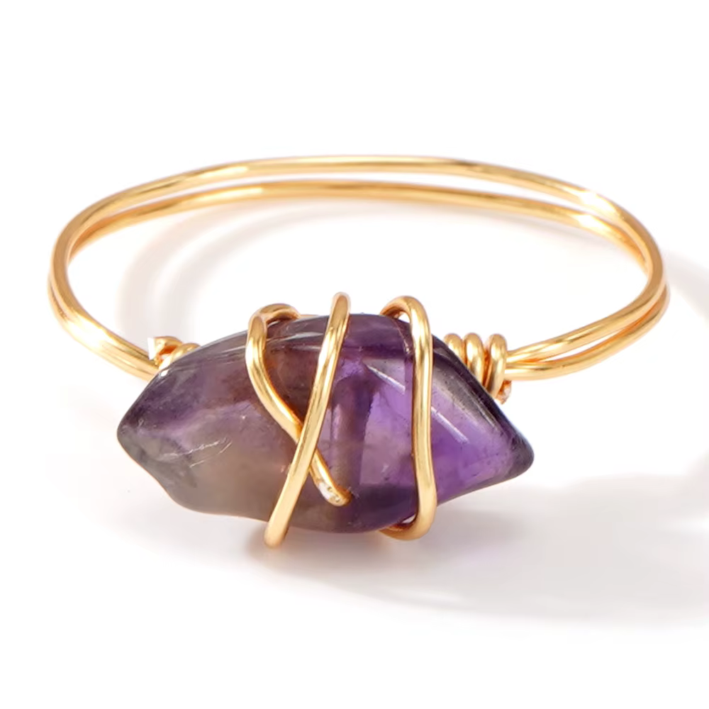 Ring Natural Stone Purple