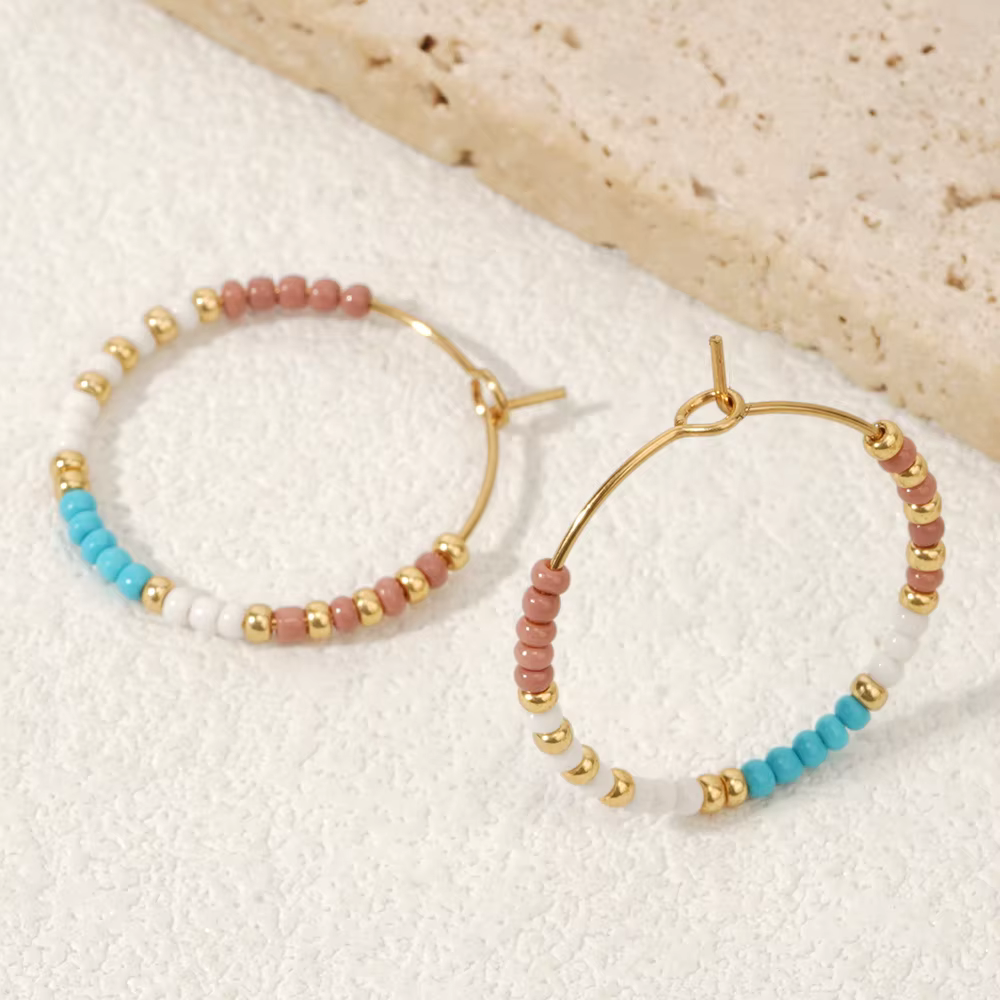 Earrings Colourful Gold