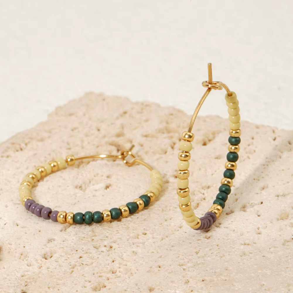 Earrings Colourful Gold