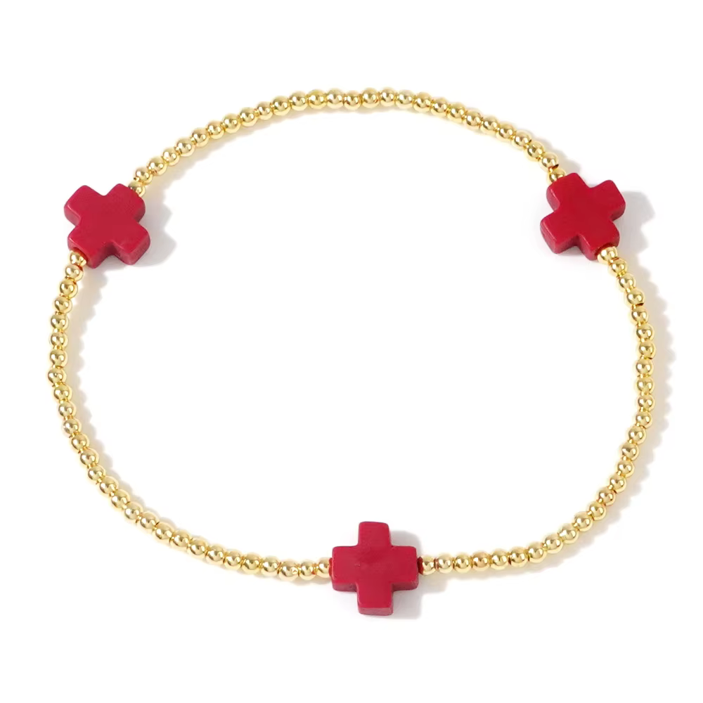 Bracelet Cross Ελαστικό Βραχιόλι Σταυρός από Ρητίνη