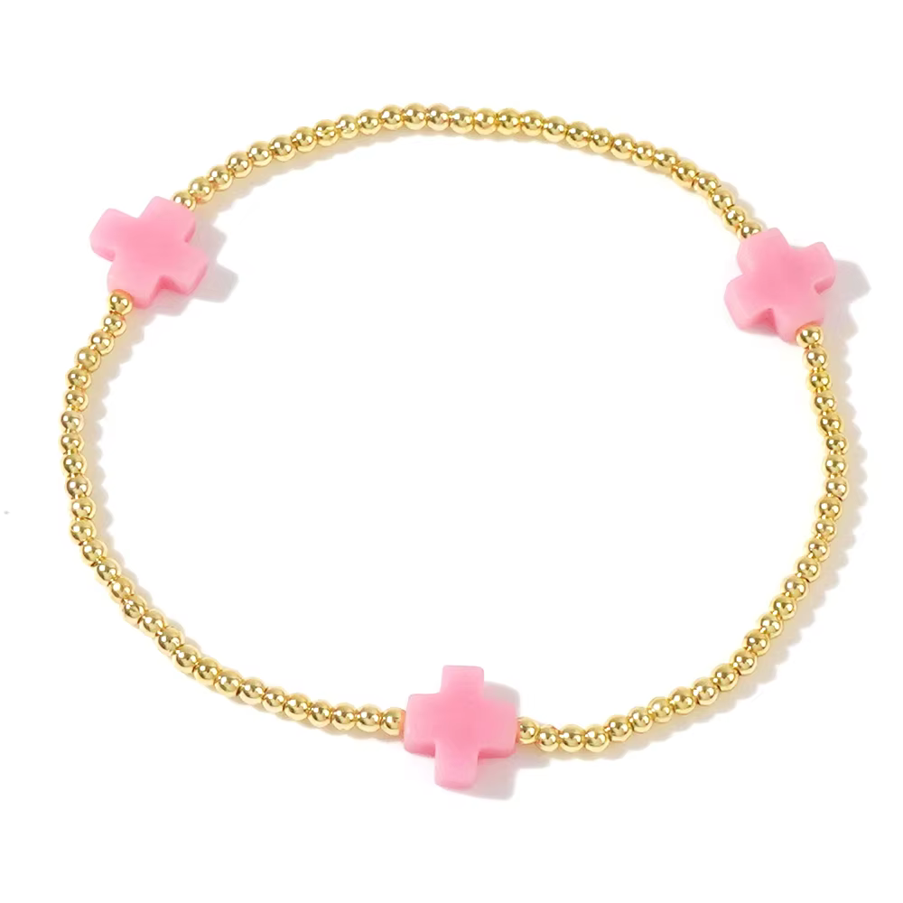Bracelet Cross. Ελαστικό Βραχιόλι Σταυρός από Ρητίνη